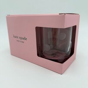 NIB Lenox x Kate Spade Pearl Placed Etched 12 oz Whiskey Glasses, Set of 2